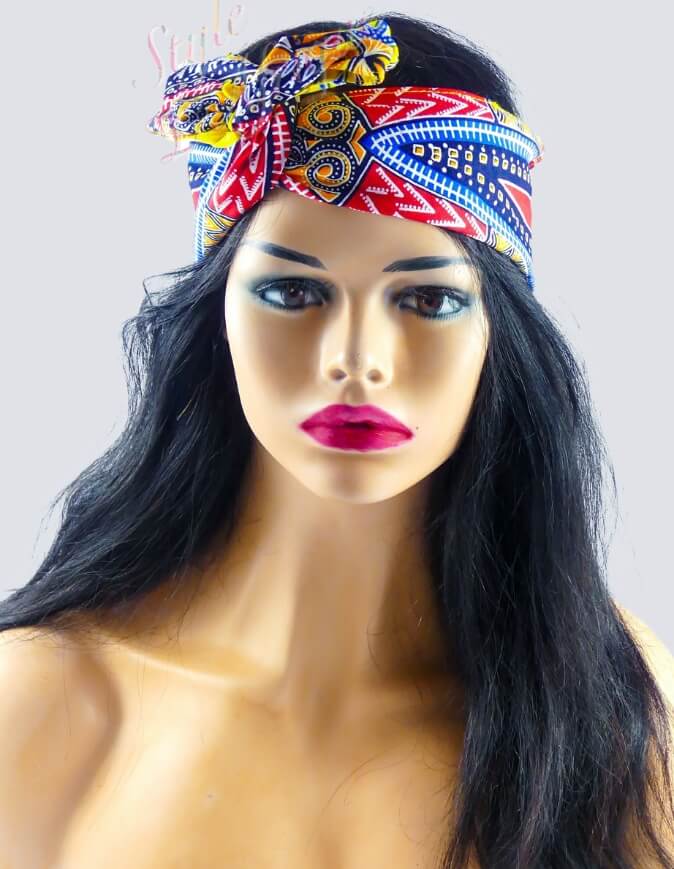 headband articulé DASHIKI Très beau headband articulé DASHIKI serre-tête bandeau en DASHIKI de couleur jaune semi rigide. Bandeau en tissu africain idéal cadeau femme