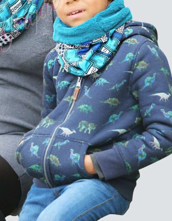 Snood bleu enfant polaire