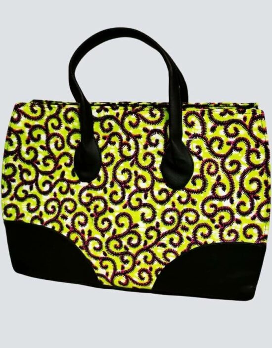 sac mayela vert tissu wax africain ethnique chic sac à main