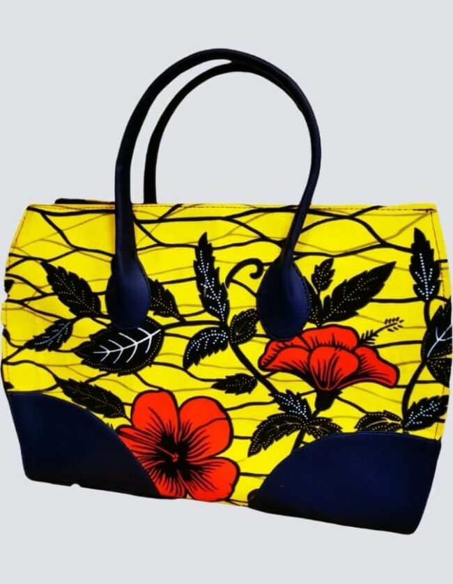 sac mayela Hibiscus tissu wax africain ethnique chic sac à main