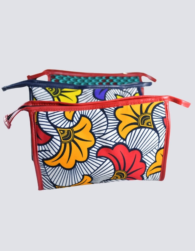 trousse de toilette wax rouge pochette sac