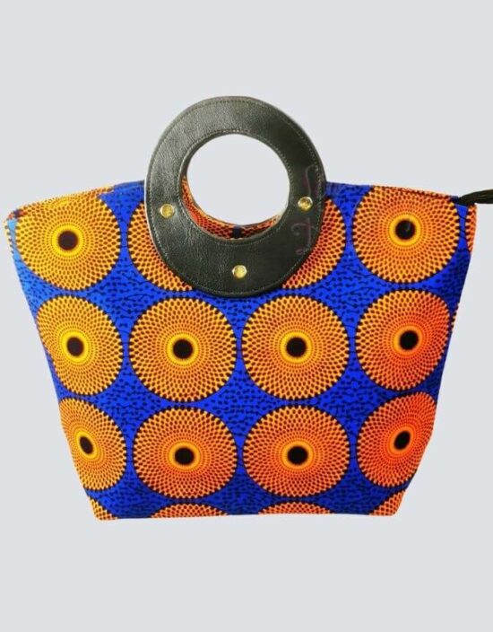 Sac anse wax sunny motifs africain en tissu ethnique